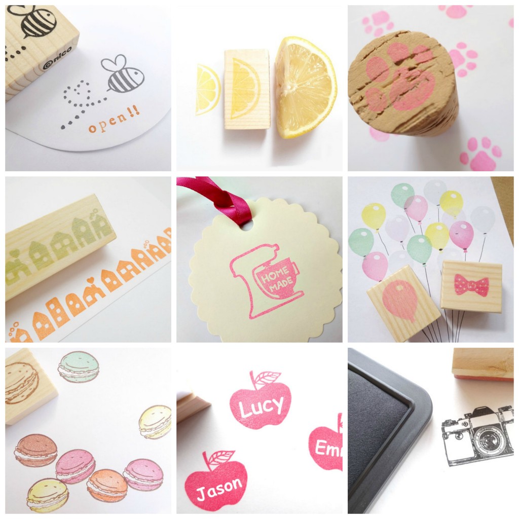 Etsy rubber stamps Collage