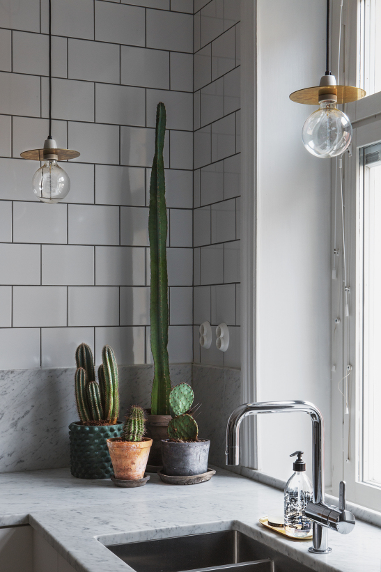 via fantastic frank bohusgatan-cactus-kitcjen-brass-light-bulbs-marble-fantastic-frank-therese_winberg_photography_stylist_emma_wallmen