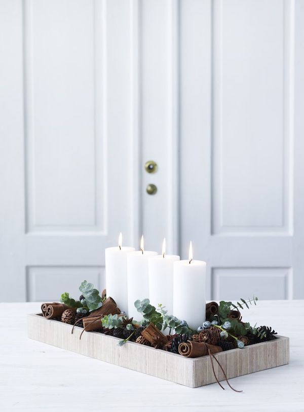 Adventskrans_hvide_lys